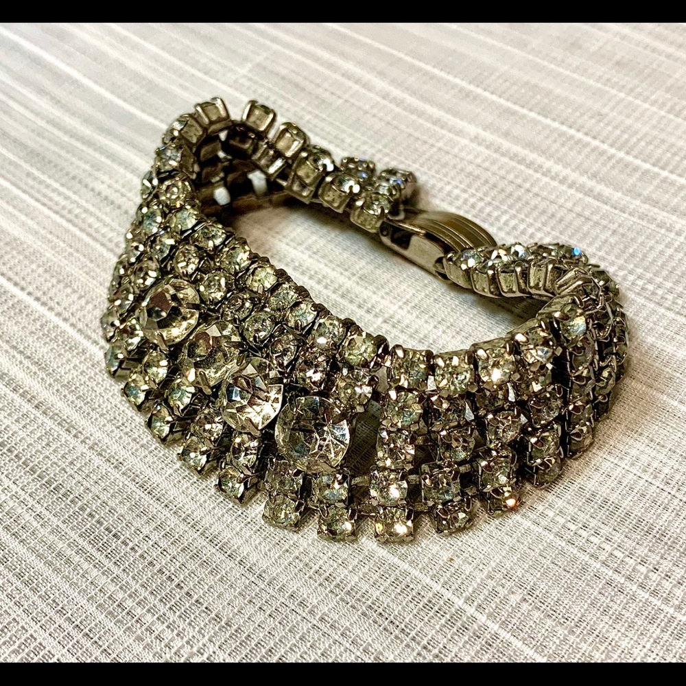 Vintage 1950s Unmarked WEISS Baguette Bracelet